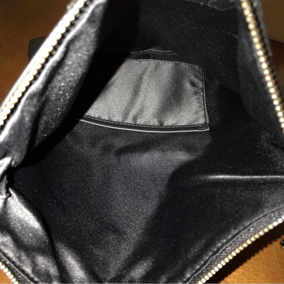 2/$15 Black Faux Leather Velvet Fold Over Clutch, Summer and Rose - Picture 6 of 7